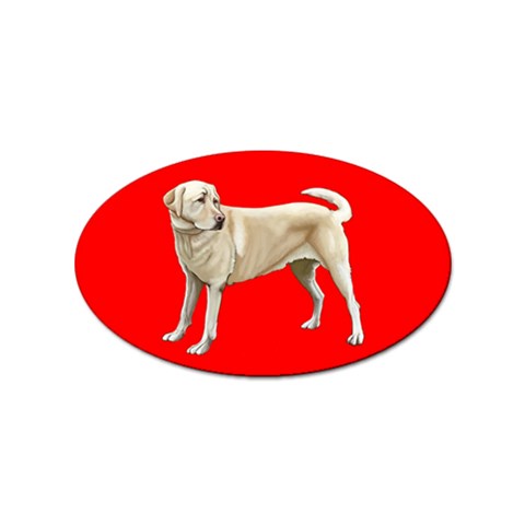 Yellow Labrador Retriever Sticker Oval (10 pack) from ArtsNow.com Front