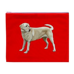 Yellow Labrador Retriever Cosmetic Bag (XL) from ArtsNow.com Front