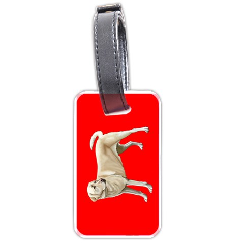 Yellow Labrador Retriever Luggage Tag (one side) from ArtsNow.com Front