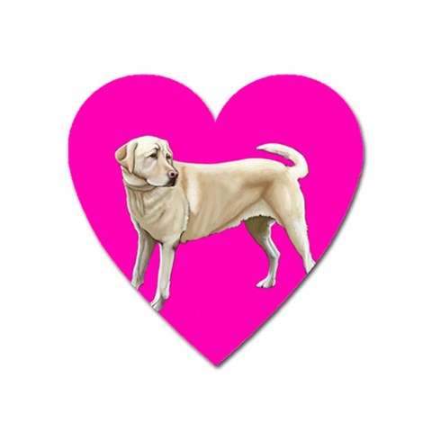 Yellow Labrador Retriever Magnet (Heart) from ArtsNow.com Front