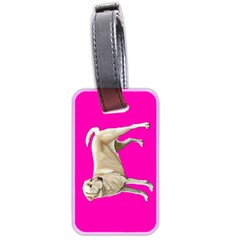 Yellow Labrador Retriever Luggage Tag (two sides) from ArtsNow.com Front
