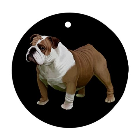 British Bulldog Gifts BB Round Ornament (Two Sides) from ArtsNow.com Front