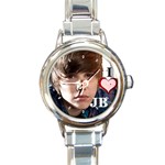 justin-bieber_otmhe Round Italian Charm Watch