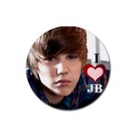 justin-bieber_otmhe Rubber Round Coaster (4 pack)