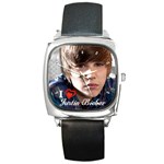 justin-bieber_otmhe Square Metal Watch