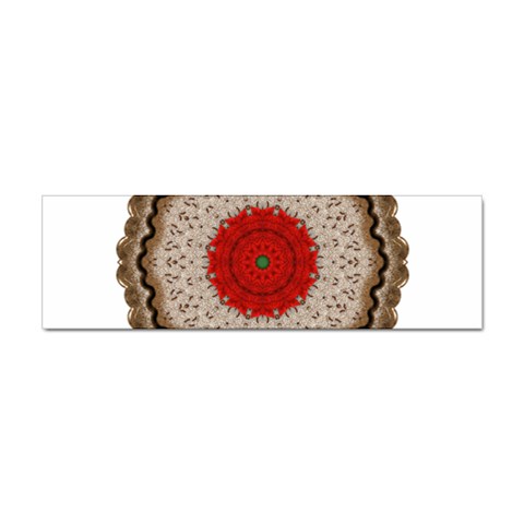 Red Center Doily Sticker (Bumper) from ArtsNow.com Front