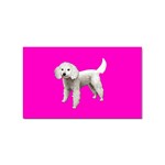 White Poodle Dog Gifts BP Sticker Rectangular (100 pack)