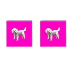 White Poodle Dog Gifts BP Cufflinks (Square)