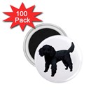 Black Poodle Dog Gifts BW 1.75  Magnet (100 pack) 
