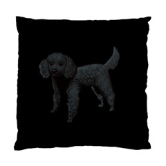 Black Poodle Dog Gifts BW Cushion Case (Two Sides) from ArtsNow.com Back