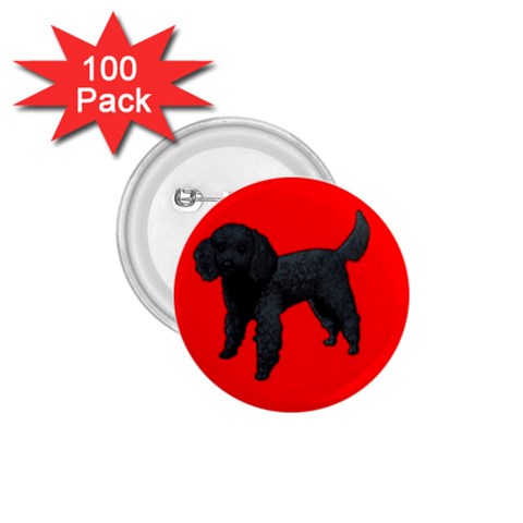 Black Poodle Dog Gifts BR 1.75  Button (100 pack)  from ArtsNow.com Front