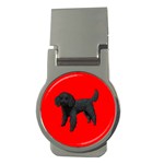 Black Poodle Dog Gifts BR Money Clip (Round)