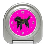 Black Poodle Dog Gifts BP Travel Alarm Clock