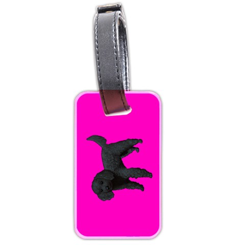 Black Poodle Dog Gifts BP Luggage Tag (two sides) from ArtsNow.com Front