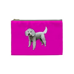 White Poodle Dog Gifts BP Cosmetic Bag (Medium) from ArtsNow.com Front