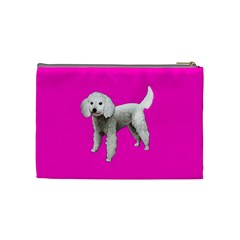 White Poodle Dog Gifts BP Cosmetic Bag (Medium) from ArtsNow.com Back