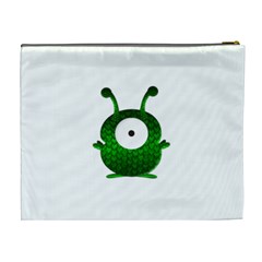 Green Love Alien Cosmetic Bag (XL) from ArtsNow.com Back
