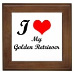 I Love My Golden Retriever Framed Tile