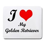 I Love My Golden Retriever Large Mousepad