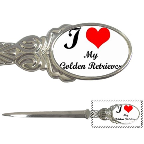 I Love My Golden Retriever Letter Opener from ArtsNow.com Front