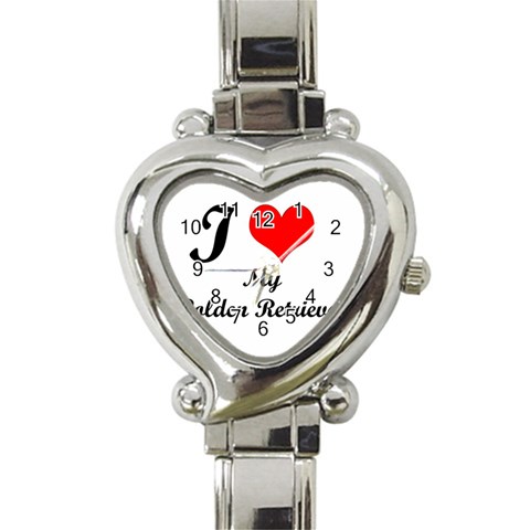 I Love My Golden Retriever Heart Italian Charm Watch from ArtsNow.com Front