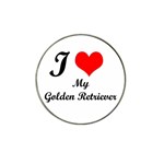 I Love My Golden Retriever Hat Clip Ball Marker (4 pack)