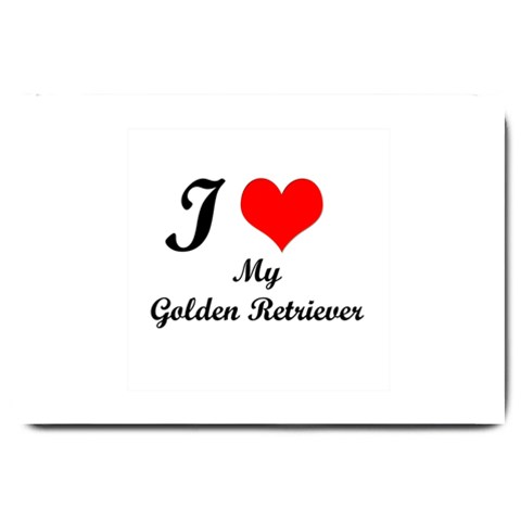 I Love My Golden Retriever Large Doormat from ArtsNow.com 30 x20  Door Mat