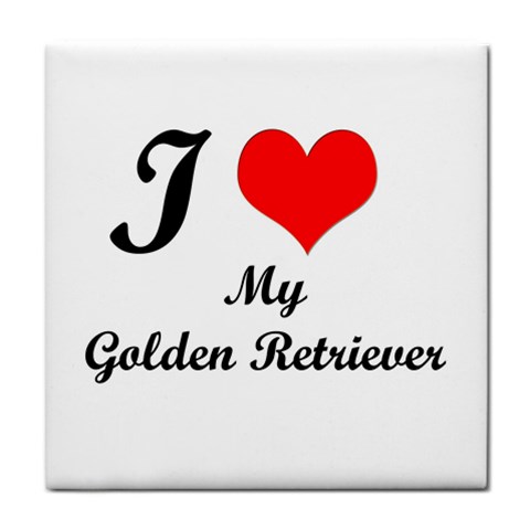 I Love My Golden Retriever Face Towel from ArtsNow.com Front