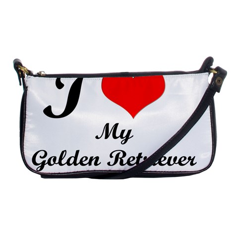 I Love My Golden Retriever Shoulder Clutch Bag from ArtsNow.com Front