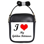 I Love My Golden Retriever Girls Sling Bag