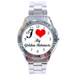 I Love My Golden Retriever Stainless Steel Analogue Men’s Watch