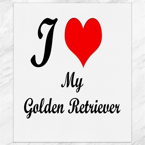 I Love Golden Retriever from ArtsNow.com 8.15 x9.66  Canvas - 1