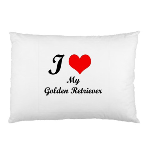 I Love Golden Retriever from ArtsNow.com 26.62 x18.9  Pillow Case