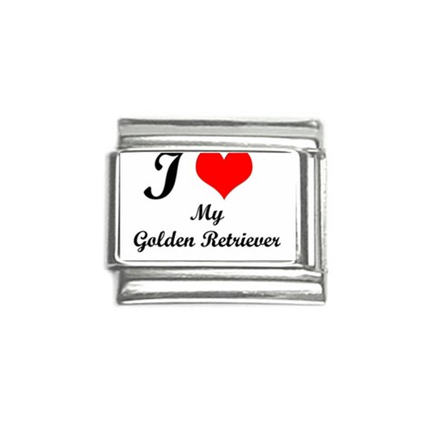 I Love Golden Retriever Italian Charm (9mm) from ArtsNow.com Front