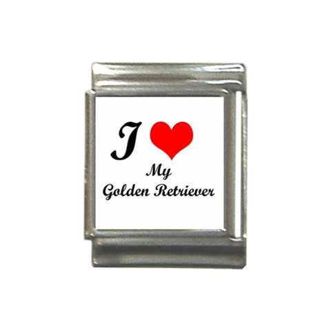 I Love Golden Retriever Italian Charm (13mm) from ArtsNow.com Front