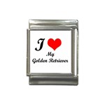 I Love Golden Retriever Italian Charm (13mm)