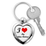 I Love Golden Retriever Key Chain (Heart)