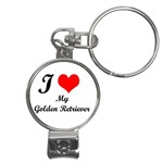 I Love Golden Retriever Nail Clippers Key Chain