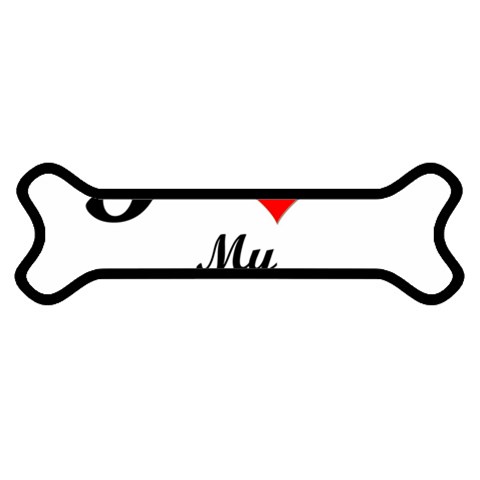 I Love Golden Retriever Magnet (Dog Bone) from ArtsNow.com Front