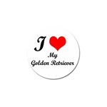 I Love Golden Retriever Golf Ball Marker