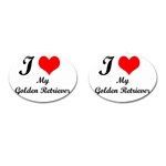 I Love Golden Retriever Cufflinks (Oval)