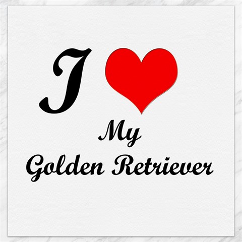 I Love Golden Retriever Canvas 12  x 12  from ArtsNow.com 11.4 x11.56  Canvas - 1