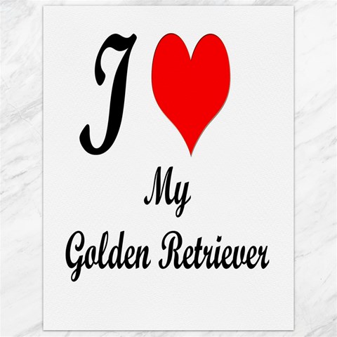 I Love Golden Retriever Canvas 12  x 16  from ArtsNow.com 11.86 x15.41  Canvas - 1