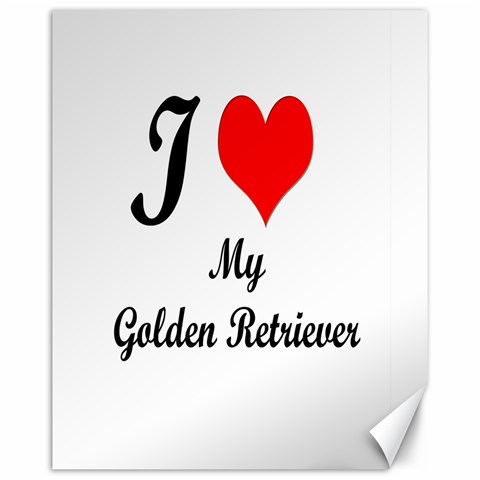 I Love Golden Retriever Canvas 16  x 20  from ArtsNow.com 15.75 x19.29  Canvas - 1