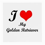 I Love Golden Retriever Glasses Cloth (Medium)