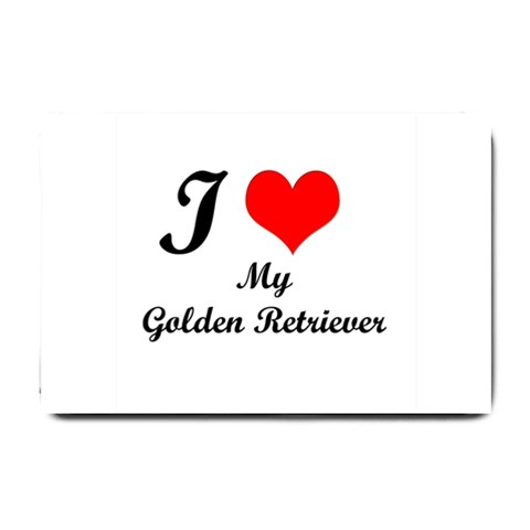 I Love Golden Retriever Small Doormat from ArtsNow.com 24 x16  Door Mat