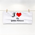 I Love Golden Retriever Hand Towel