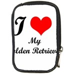 I Love Golden Retriever Compact Camera Leather Case