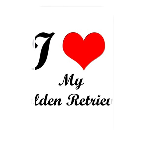 I Love Golden Retriever Memory Card Reader (Rectangular) from ArtsNow.com Front
