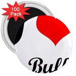 I-Love-My-Bulldog 3  Magnet (100 pack)